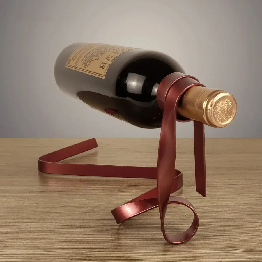 Home Bar Shelves - Bunter Weinflaschenhalter aus Eisen mit Band,