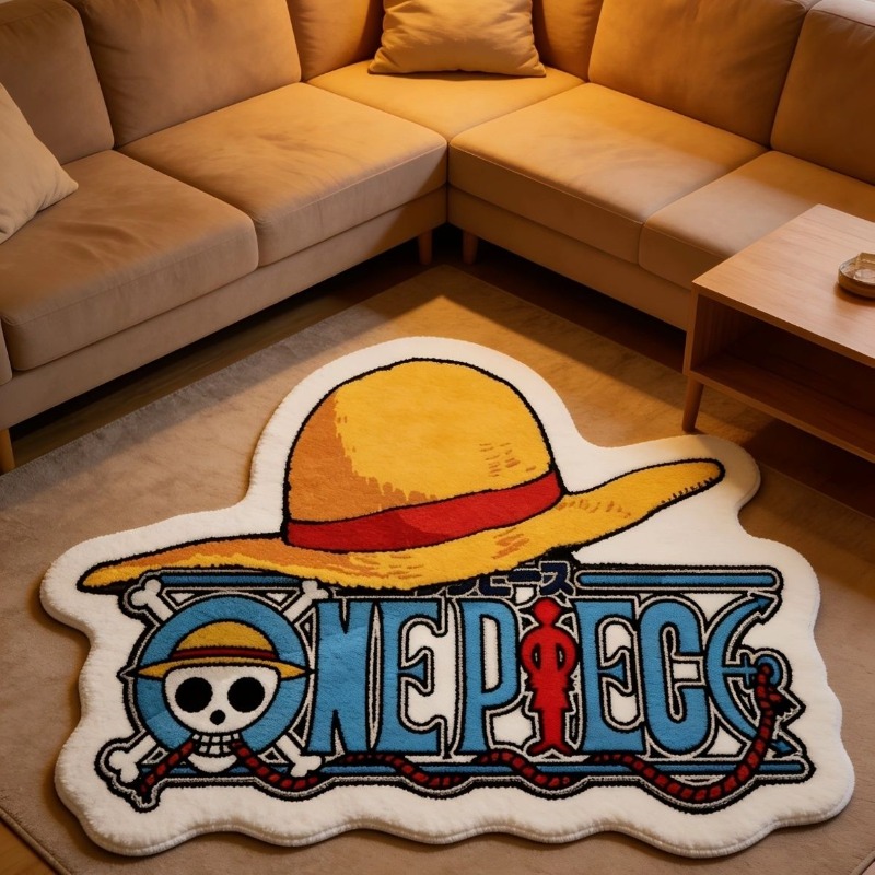 Home Bar Cafe - One Piece Anime Teppich mit Spleißdesign,