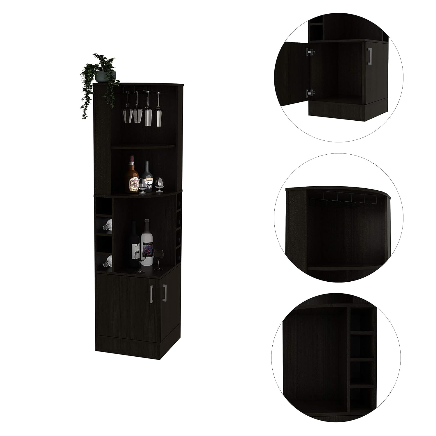 Eckbarschrank mit 2 Regalen, G – Home Bar Shelves Bewertung und Preis