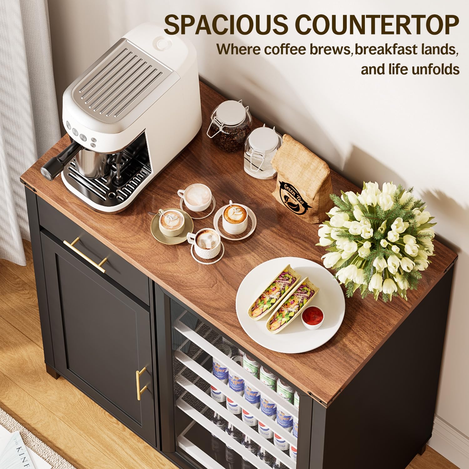 39-Zoll-Kaffeebarschrank mit K – Home Bar Shelves Bewertung und Preis