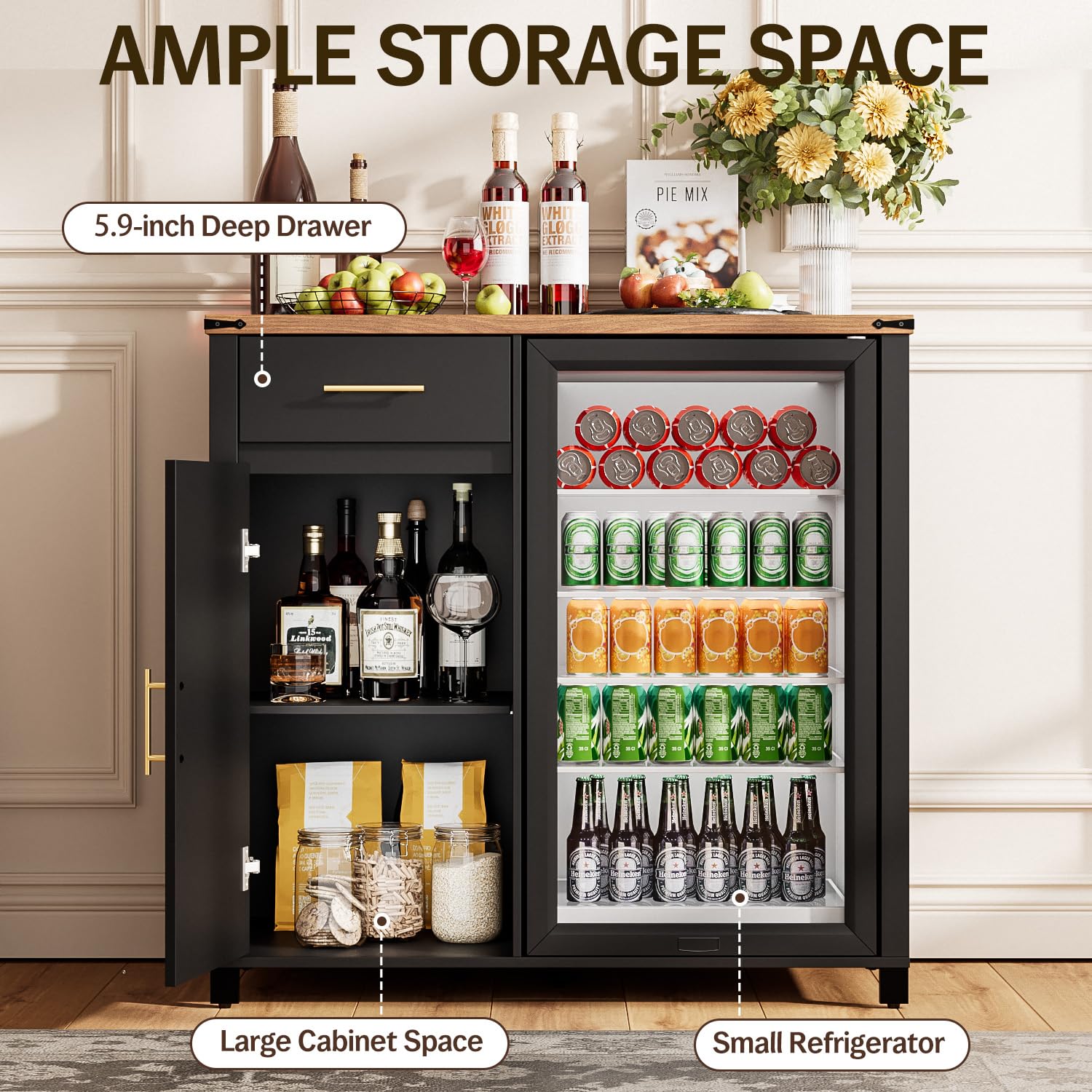 39-Zoll-Kaffeebarschrank mit K – Home Bar Shelves Bewertung und Preis