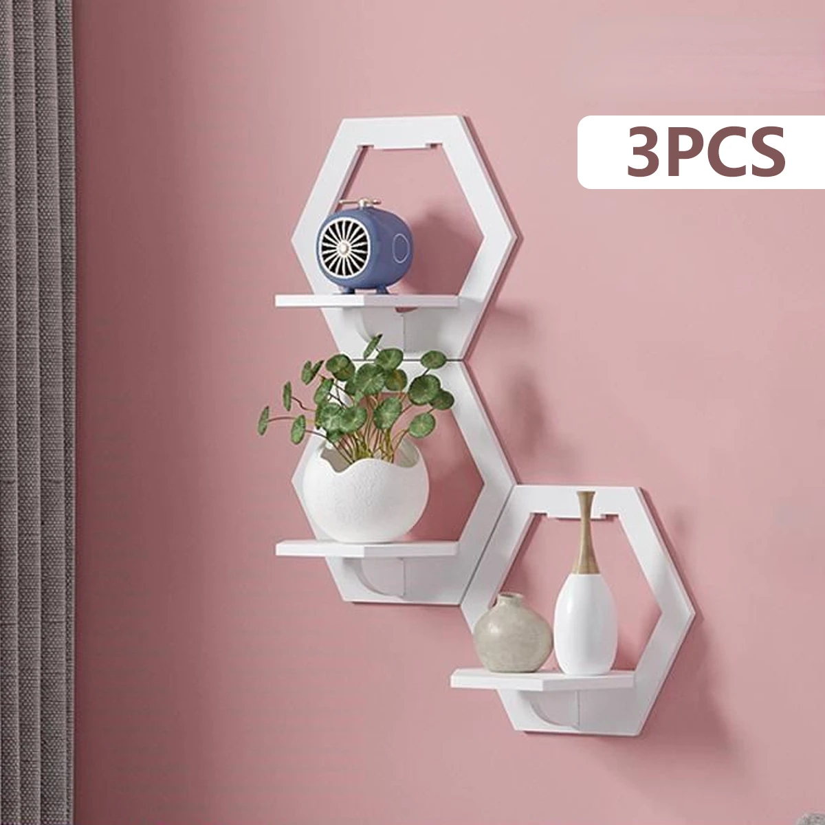 3Pcs Hexagon Wand Regal Schlag – Home Bar Shelves Bewertung und Preis